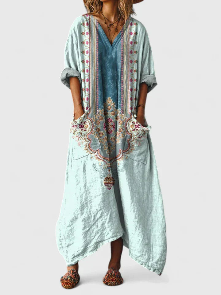 Solenna - Printed Bohemian Dress