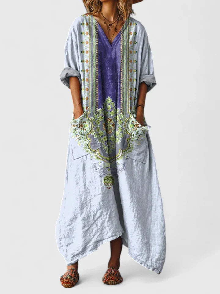 Solenna - Printed Bohemian Dress