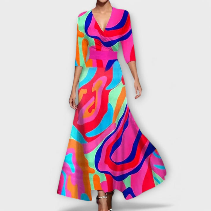 Poleen - Elegant Printed Dress