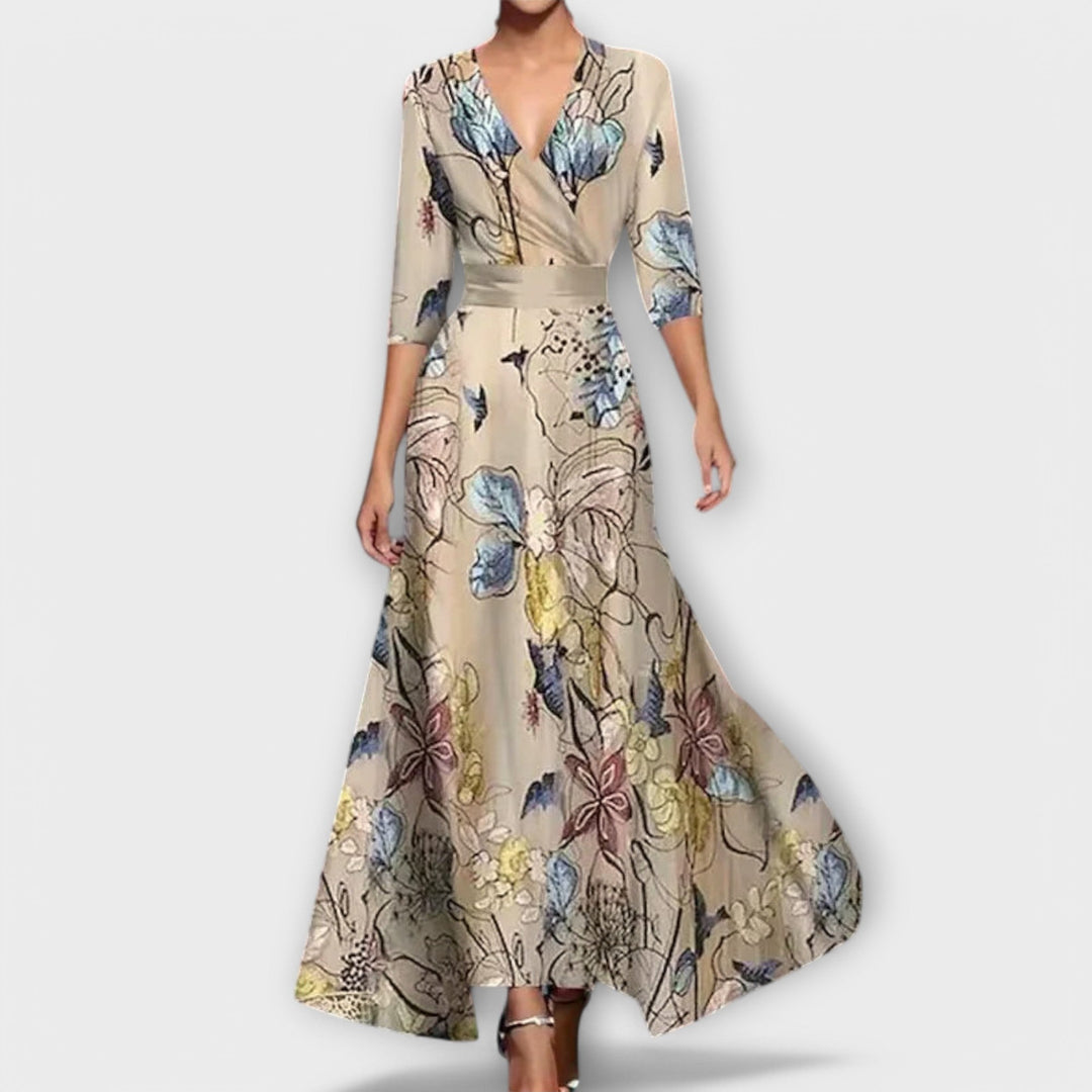 Poleen - Elegant Printed Dress