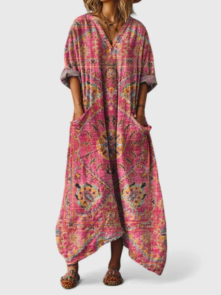 Solenna - Printed Bohemian Dress